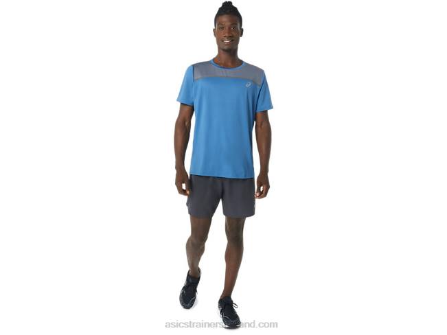 Men\s Pr Lyte Short Sleeve Azure/Metropolis Asics XXPD1032