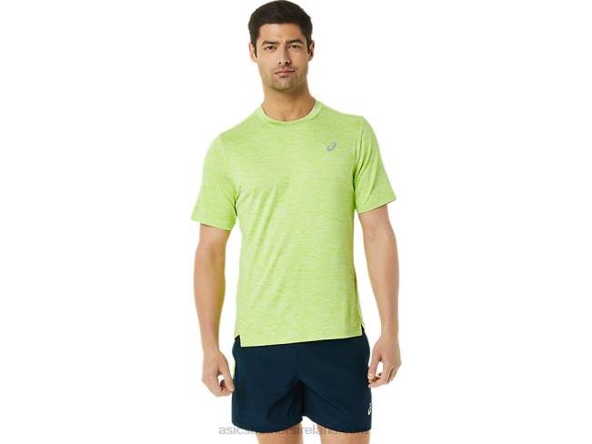 Mens Pr Lyte Short Sleeve Hazard Green Heather Asics XXPD1366