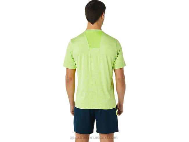 Men\s Pr Lyte Short Sleeve Hazard Green Heather Asics XXPD1366