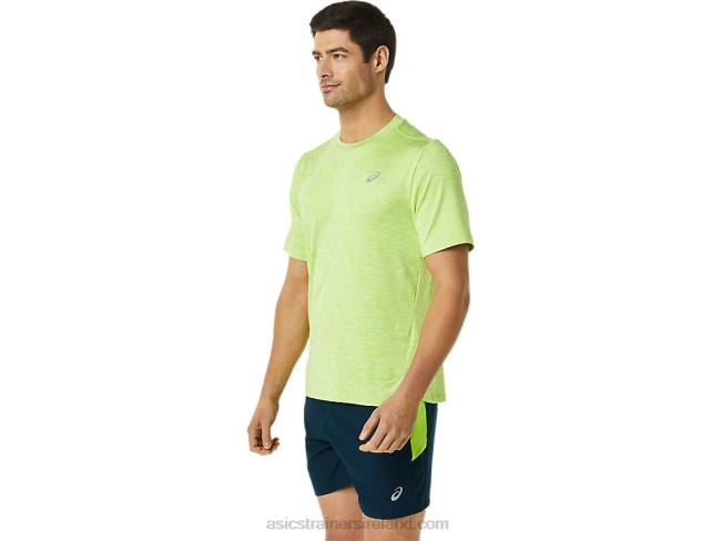 Men\s Pr Lyte Short Sleeve Hazard Green Heather Asics XXPD1366