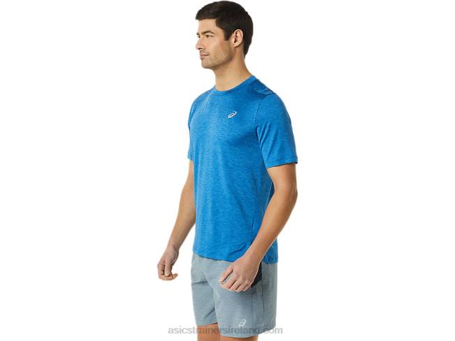 Men\s Pr Lyte Short Sleeve Lake Drive Heather Asics XXPD1365