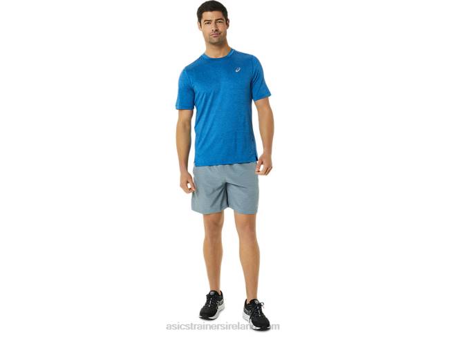 Men\s Pr Lyte Short Sleeve Lake Drive Heather Asics XXPD1365