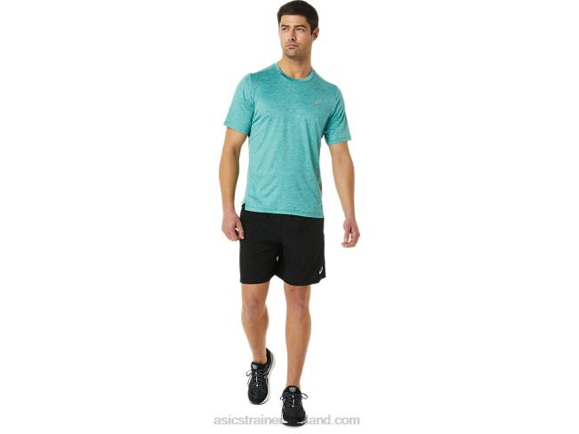 Men\s Pr Lyte Short Sleeve Sage Heather Asics XXPD1363