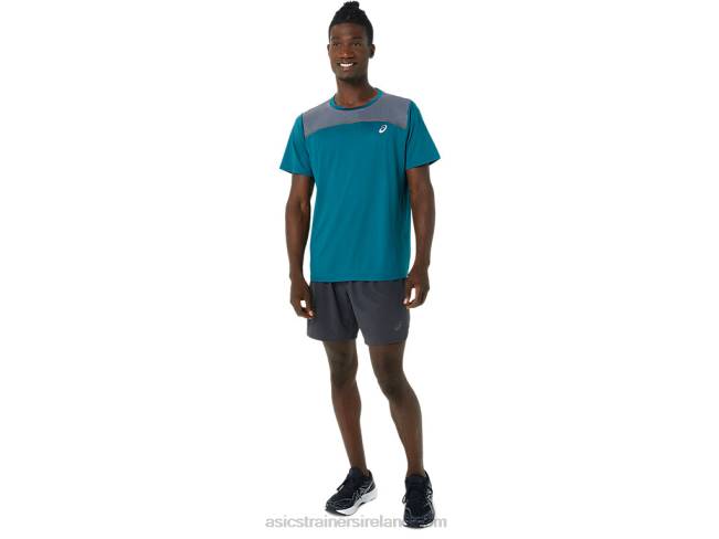 Men\s Pr Lyte Short Sleeve Velvet Pine/Metropolis Asics XXPD1019