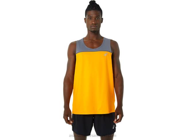 Mens Pr Lyte Singlet Amber/Metropolis Asics XXPD1035