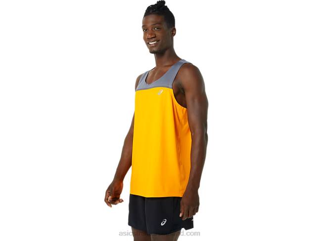 Men\s Pr Lyte Singlet Amber/Metropolis Asics XXPD1035