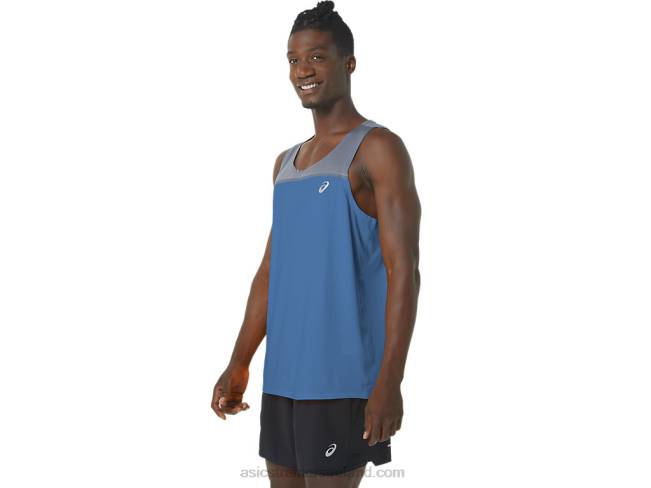 Men\s Pr Lyte Singlet Azure/Metropolis Asics XXPD1120