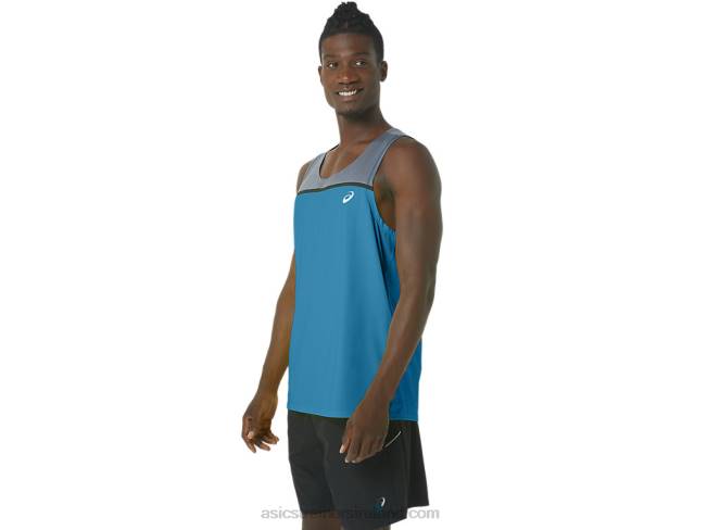 Men\s Pr Lyte Singlet Island Blue Asics XXPD196