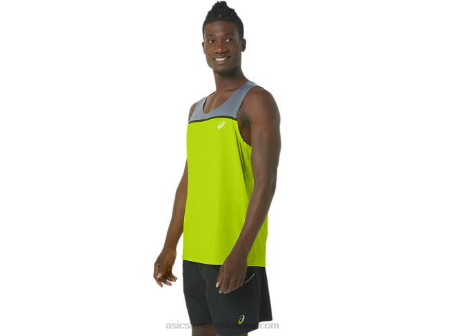 Men\s Pr Lyte Singlet Lime Zest Asics XXPD41