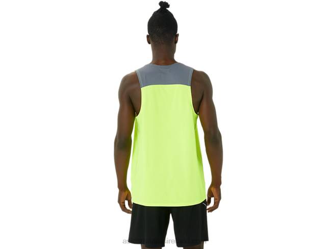 Men\s Pr Lyte Singlet Safety Yellow/Metropolis Asics XXPD1021