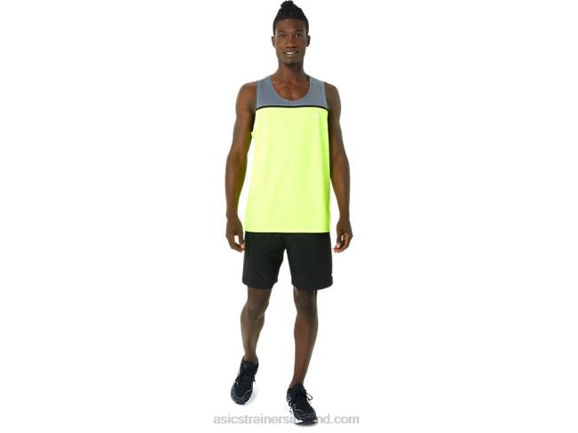 Men\s Pr Lyte Singlet Safety Yellow/Metropolis Asics XXPD1021