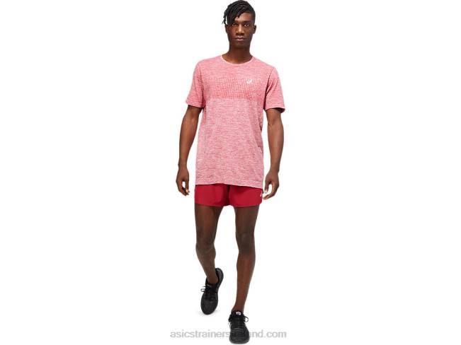 Men\s Race Seamless Short Sleeve Burgundy Asics XXPD1806