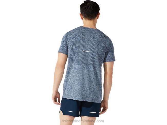 Men\s Race Seamless Short Sleeve French Blue Asics XXPD1980