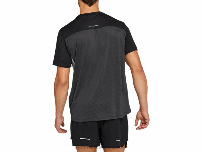 Men\s Race Short Sleeve Top Graphite Grey/Performance Black Asics XXPD2052