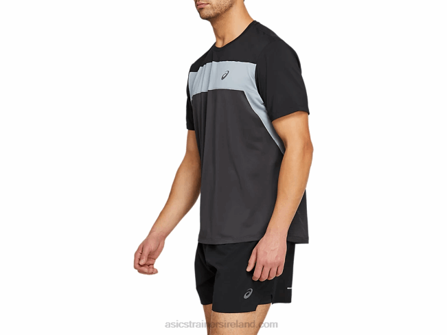 Men\s Race Short Sleeve Top Graphite Grey/Performance Black Asics XXPD2052