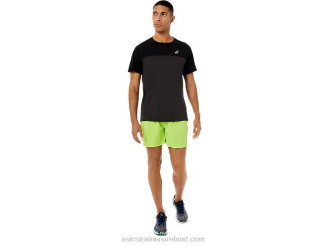 Men\s Race Short Sleeve Top Performance Black/Graphite Grey Asics XXPD1396