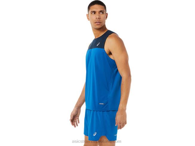 Men\s Race Singlet French Blue/Lake Drive Asics XXPD1404