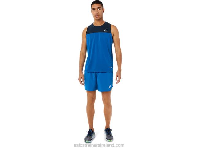 Men\s Race Singlet French Blue/Lake Drive Asics XXPD1404