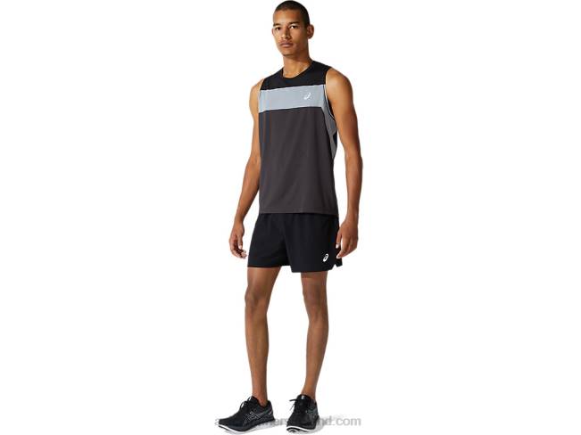 Men\s Race Singlet Graphite Grey/Performance Black Asics XXPD1982