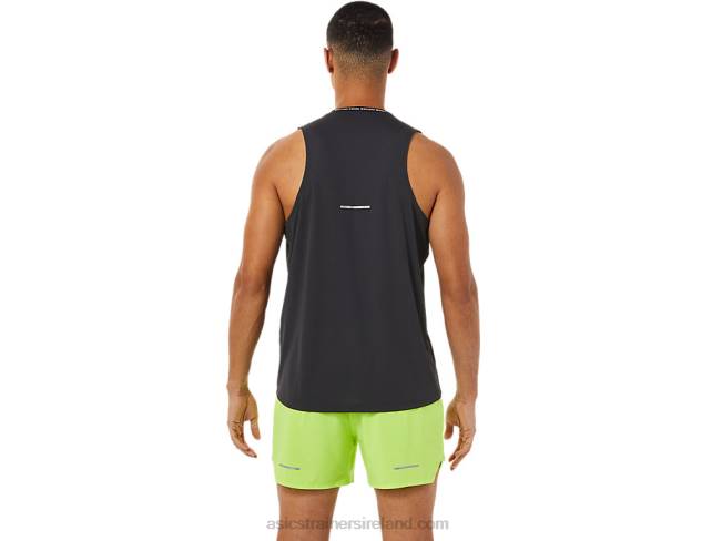 Men\s Race Singlet Performance Black/Graphite Grey Asics XXPD1393