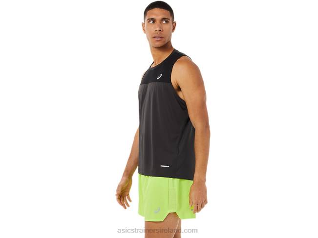 Men\s Race Singlet Performance Black/Graphite Grey Asics XXPD1393