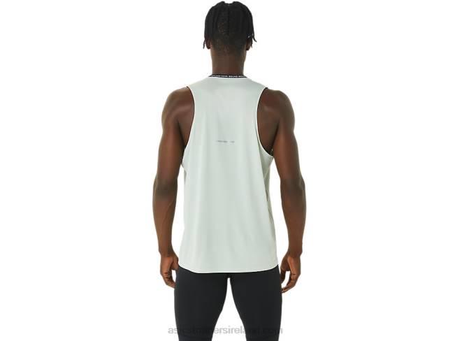 Men\s Race Singlet Performance Black/Light Sage Asics XXPD375