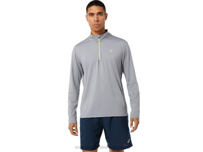 Mens Ready-Set Half Zip Sheet Rock/Lake Drive Asics XXPD1398