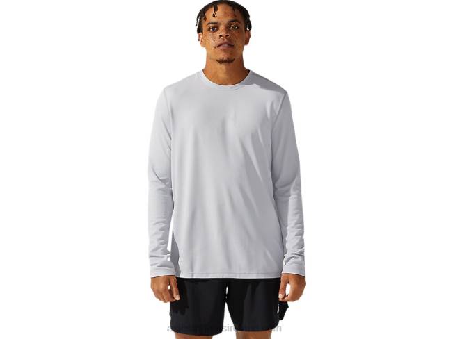 Mens Ready-Set II Long Sleeve Mid Grey Asics XXPD1095