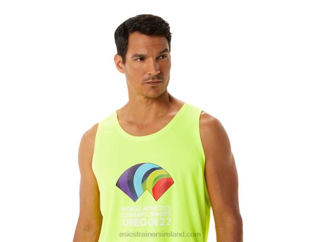 Men\s Ready-Set II Singlet Wch Safety Yellow Asics XXPD1290