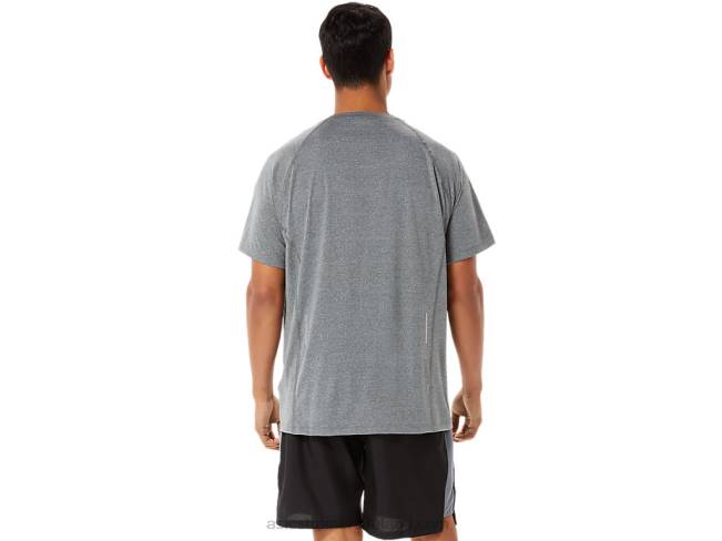 Men\s Ready-Set Lyte Short Sleeve Dark Grey Heather Asics XXPD1418