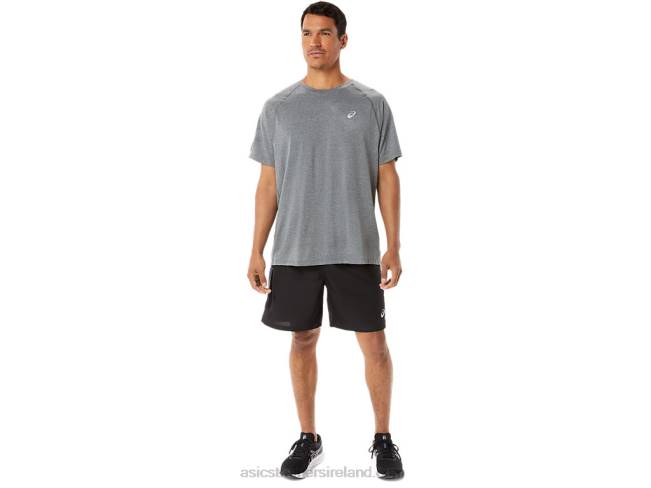 Men\s Ready-Set Lyte Short Sleeve Dark Grey Heather Asics XXPD1418