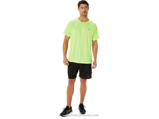 Men\s Ready-Set Lyte Short Sleeve Hazard Green Heather Asics XXPD1453