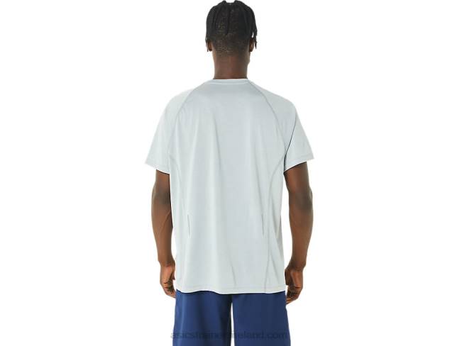 Men\s Ready-Set Lyte Short Sleeve Light Grey Heather Asics XXPD226