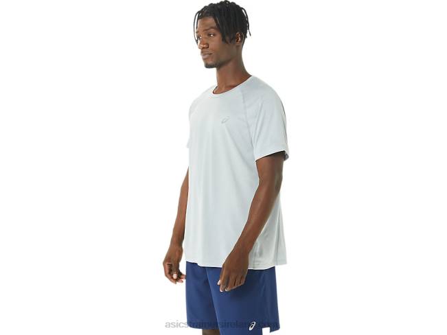 Men\s Ready-Set Lyte Short Sleeve Light Grey Heather Asics XXPD226