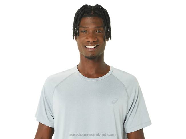 Men\s Ready-Set Lyte Short Sleeve Light Grey Heather Asics XXPD226