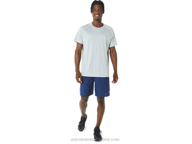 Men\s Ready-Set Lyte Short Sleeve Light Grey Heather Asics XXPD226