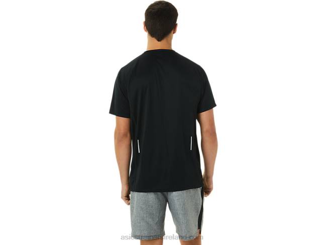 Men\s Ready-Set Lyte Short Sleeve Performance Black Asics XXPD1417