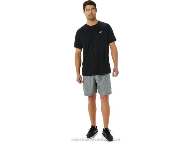 Men\s Ready-Set Lyte Short Sleeve Performance Black Asics XXPD1417