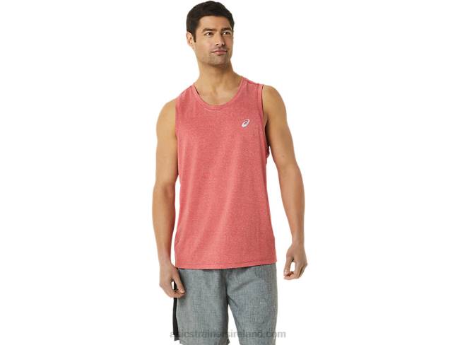 Mens Ready-Set Lyte Singlet Classic Red Heather Asics XXPD313