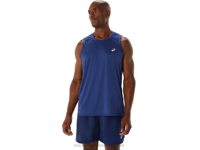 Mens Ready-Set Lyte Singlet Indigo Blue Asics XXPD176