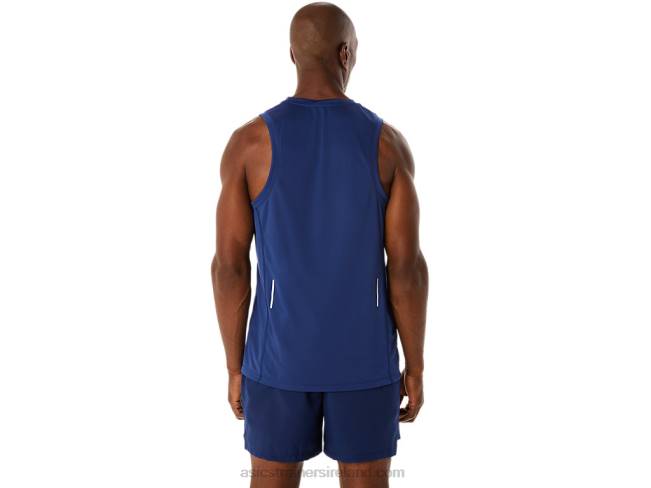 Men\s Ready-Set Lyte Singlet Indigo Blue Asics XXPD176