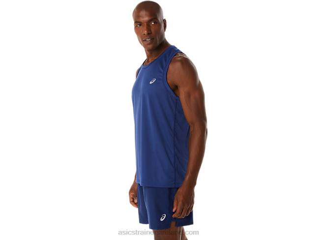 Men\s Ready-Set Lyte Singlet Indigo Blue Asics XXPD176