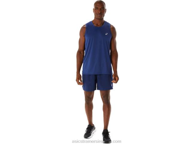 Men\s Ready-Set Lyte Singlet Indigo Blue Asics XXPD176