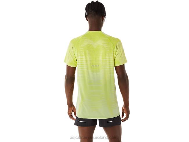 Men\s Seamless Short Sleeve Top Light Sage/Lime Zest Asics XXPD27