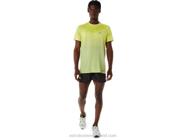 Men\s Seamless Short Sleeve Top Light Sage/Lime Zest Asics XXPD27