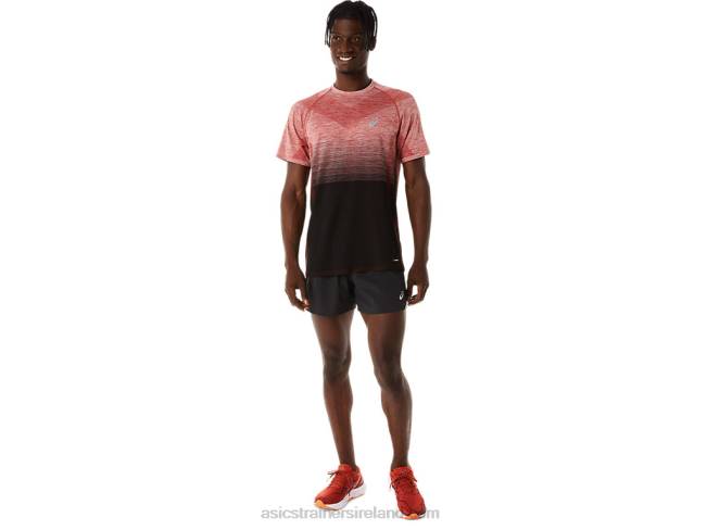 Men\s Seamless Short Sleeve Top Performance Black/Spice Latte Asics XXPD119