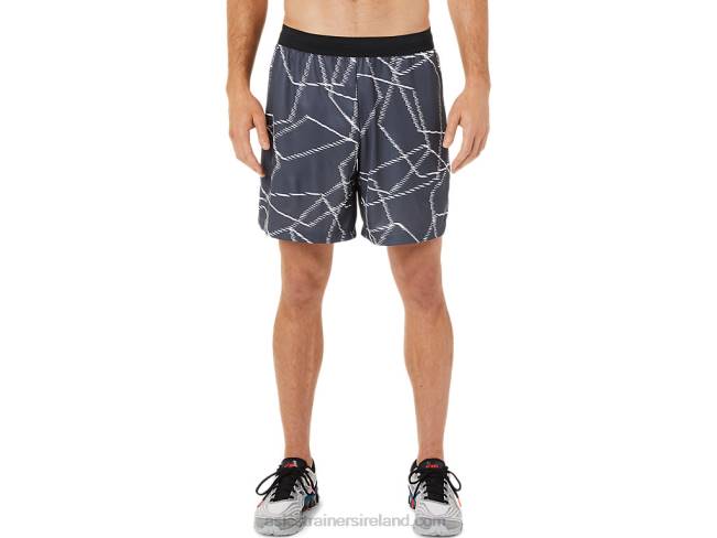 Mens Seasonal All Over Print Shorts Carrier Grey Asics XXPD1436