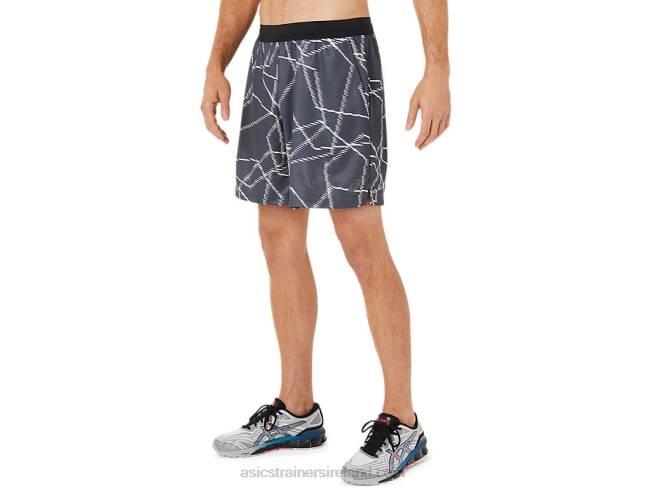 Men\s Seasonal All Over Print Shorts Carrier Grey Asics XXPD1436