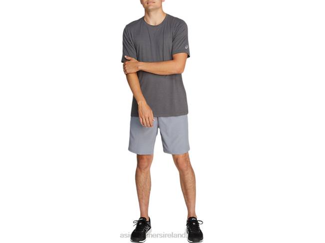 Men\s Short Sleeve Hthr Tech Top Dark Grey Heather Asics XXPD2033