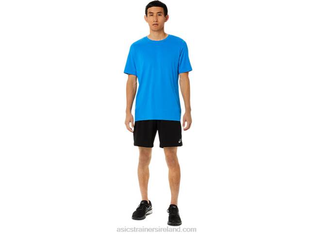 Men\s Short Sleeve Hthr Tech Top Electric Blue Heather Asics XXPD1710